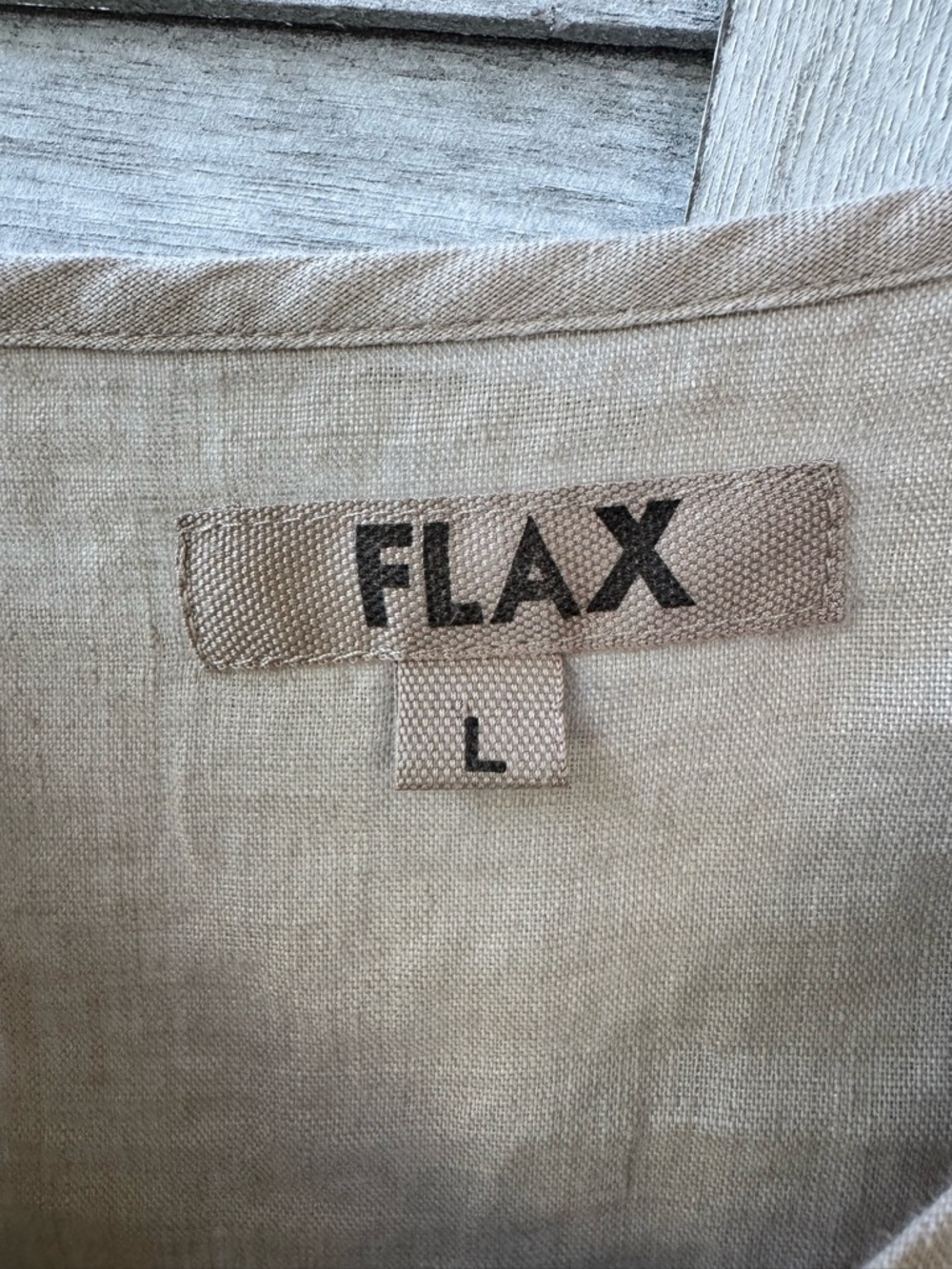 Flax Linen Midi Dress or Duster in Natural Beige - Picture 7 of 16